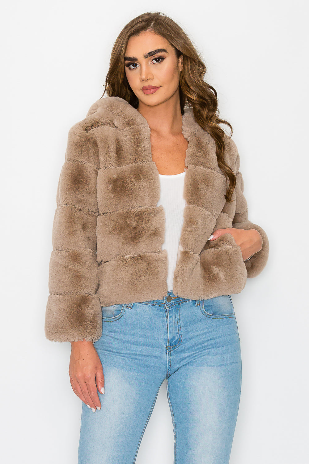 Wolf Luxe Fur Hooded Coat 22"